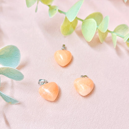 Peach Aventurine Puffy Heart Pendant