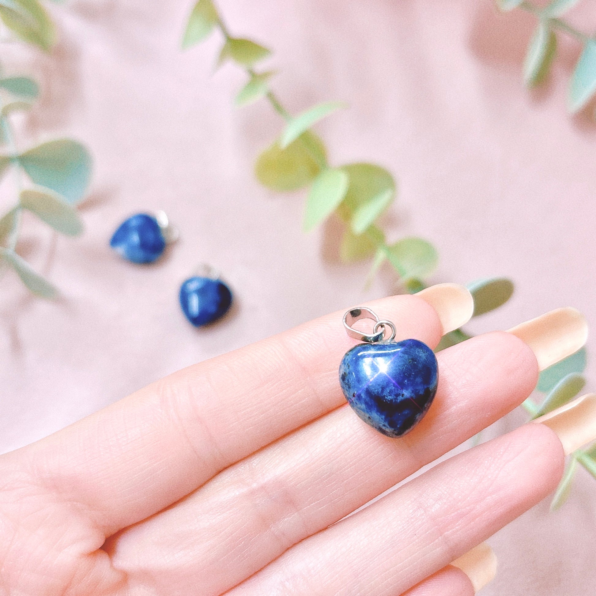 Sodalite Puffy Heart Pendant – Love Potion Crystals