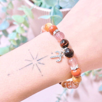 Aries Zodiac Intention Bracelet - Medium