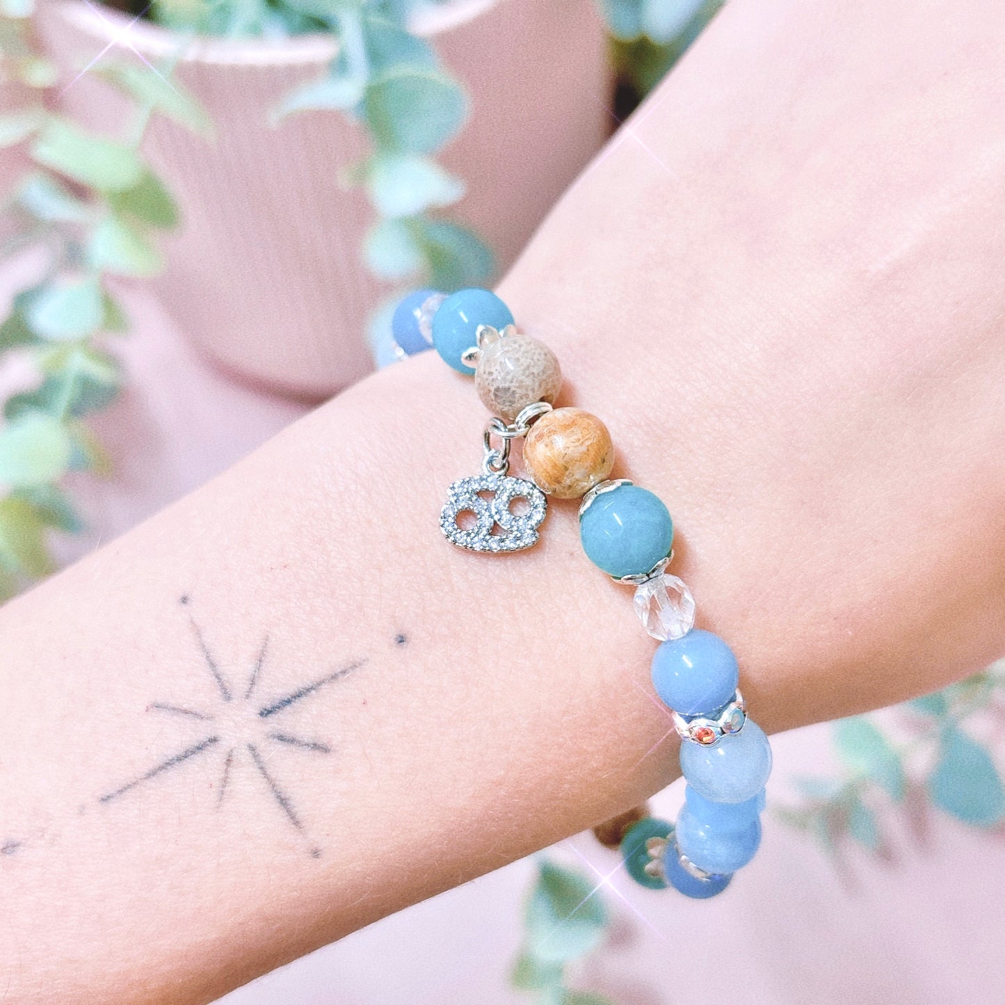 Cancer Zodiac Intention Bracelet - Medium