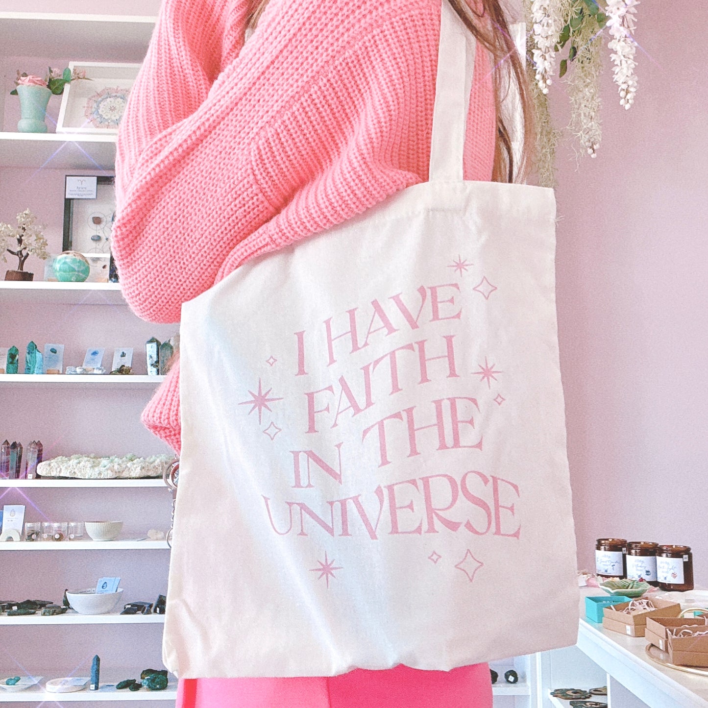 Love Potion Crystals Branded Tote Bag