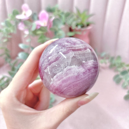 Purple Silky Fluorite Sphere