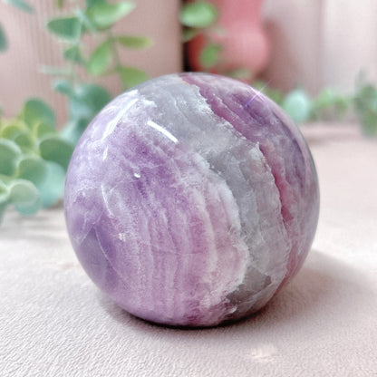 Purple Silky Fluorite Sphere