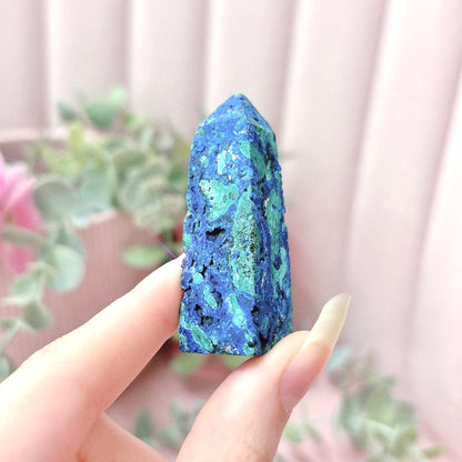 Azurite, Malachite + Chrysocolla Tower