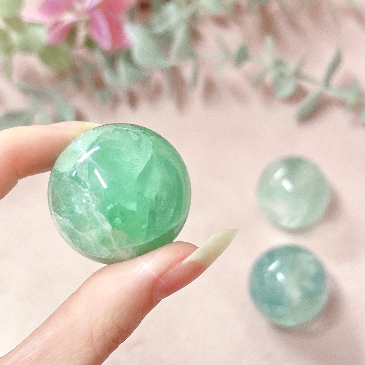 Green Fluorite Sphere