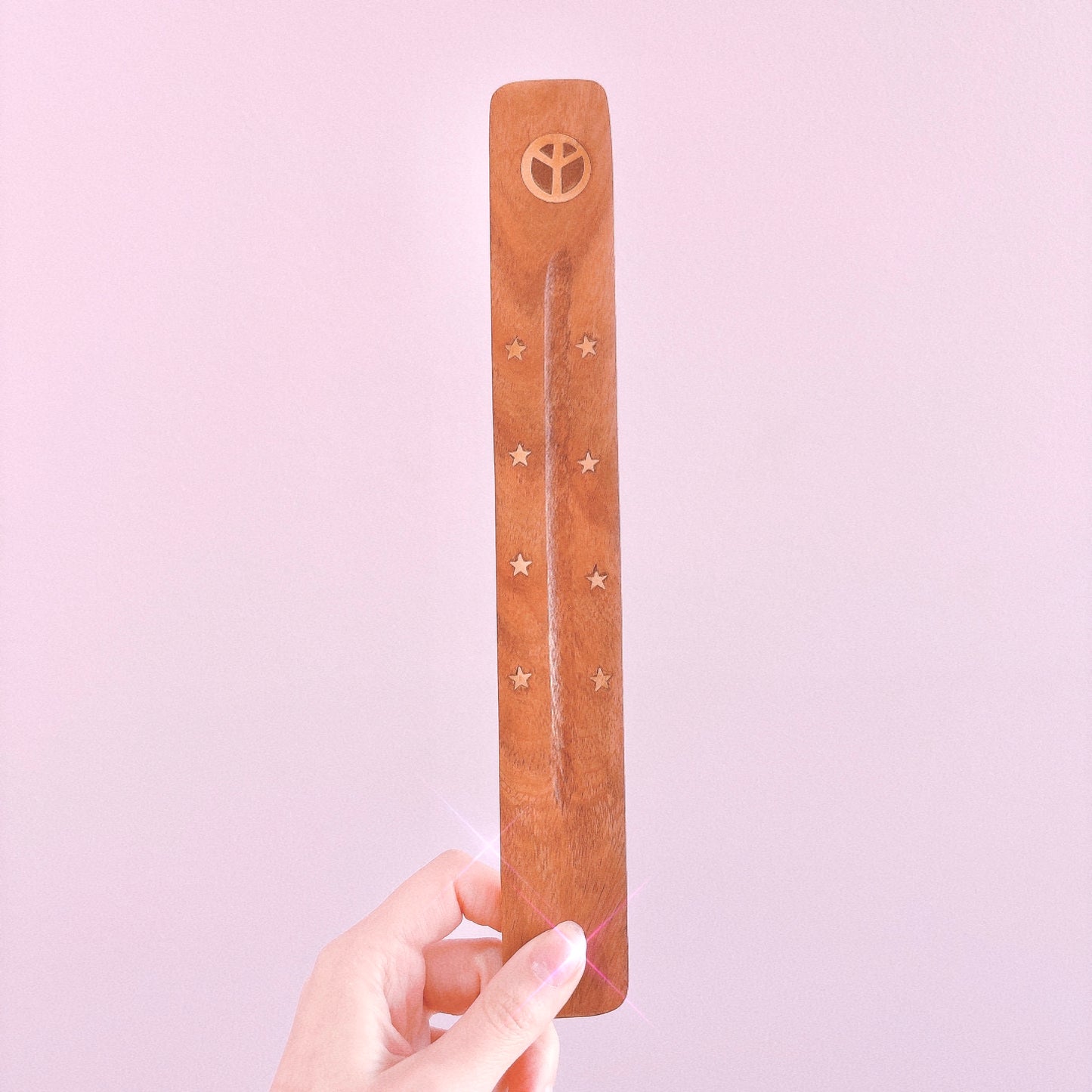 Wooden + Brass Incense Holder 25cm