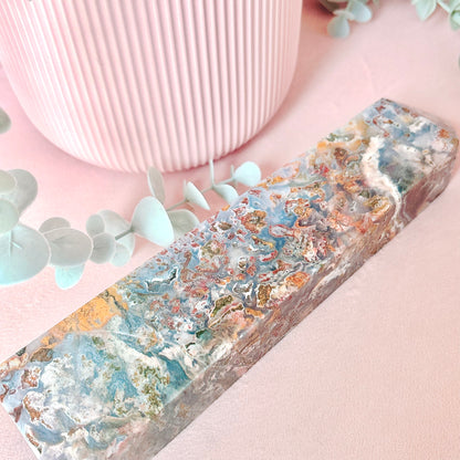 Moss Agate (colourful) Tower