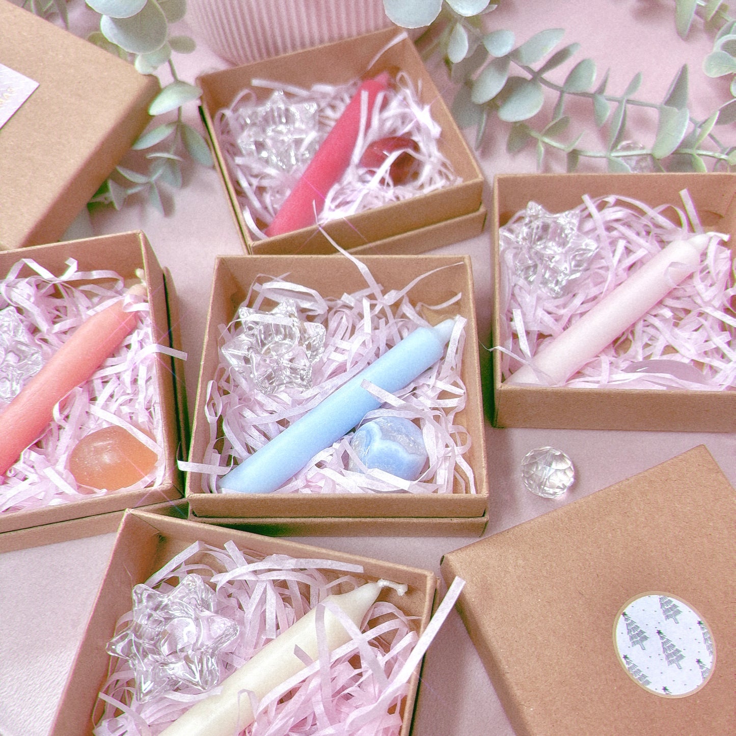 Wish Candle + Crystal Tumble Gift Pack