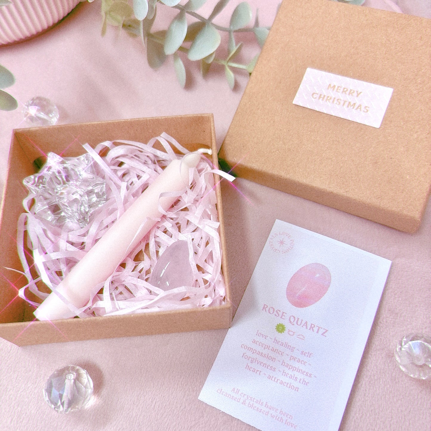 Wish Candle + Crystal Tumble Gift Pack