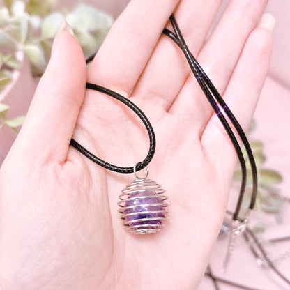 Spiral Cage Pendant + Cord