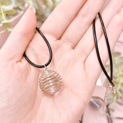 Spiral Cage Pendant + Cord