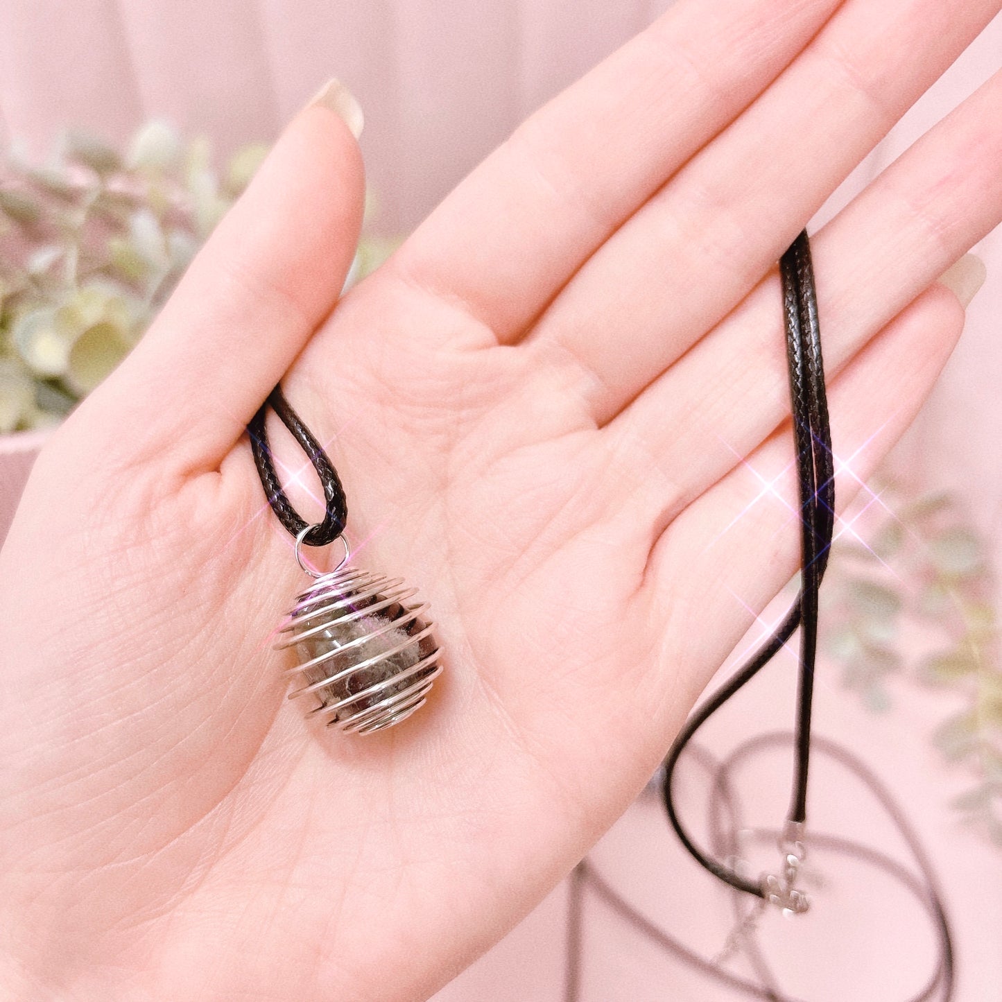 Spiral Cage Pendant + Cord