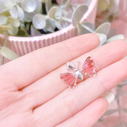 Pink Tourmaline 925 Sterling Silver Butterfly Pendant