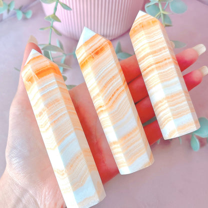Orange Calcite Tower