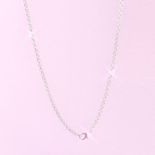 Silver Stainless Steel Necklace - 75cm