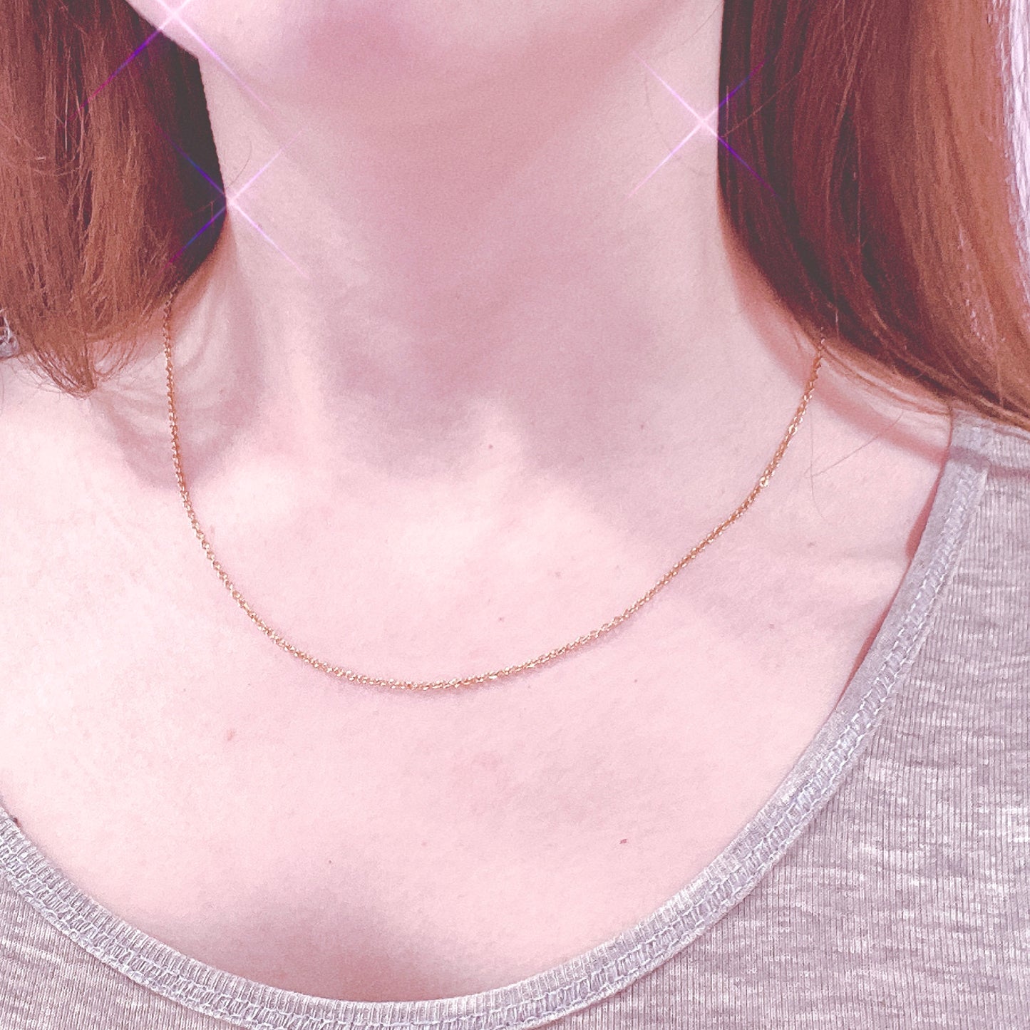 Gold Plated Stainless Steel Necklace - 50cm