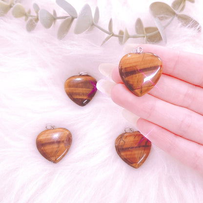 Tiger Eye Heart Pendant