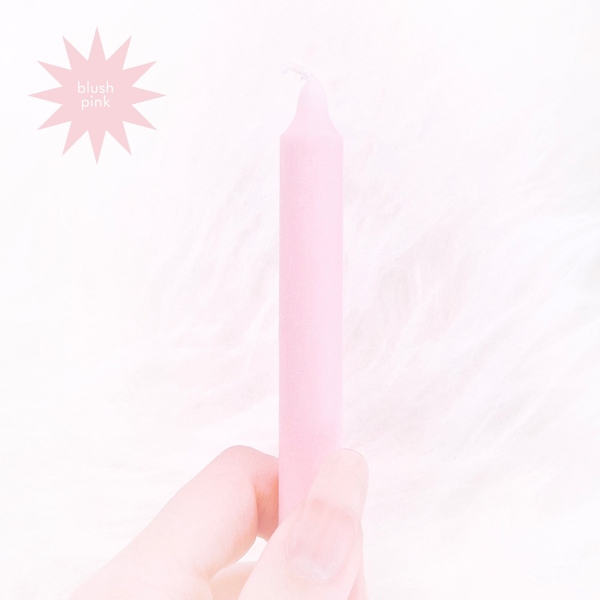 blush pink wish candle