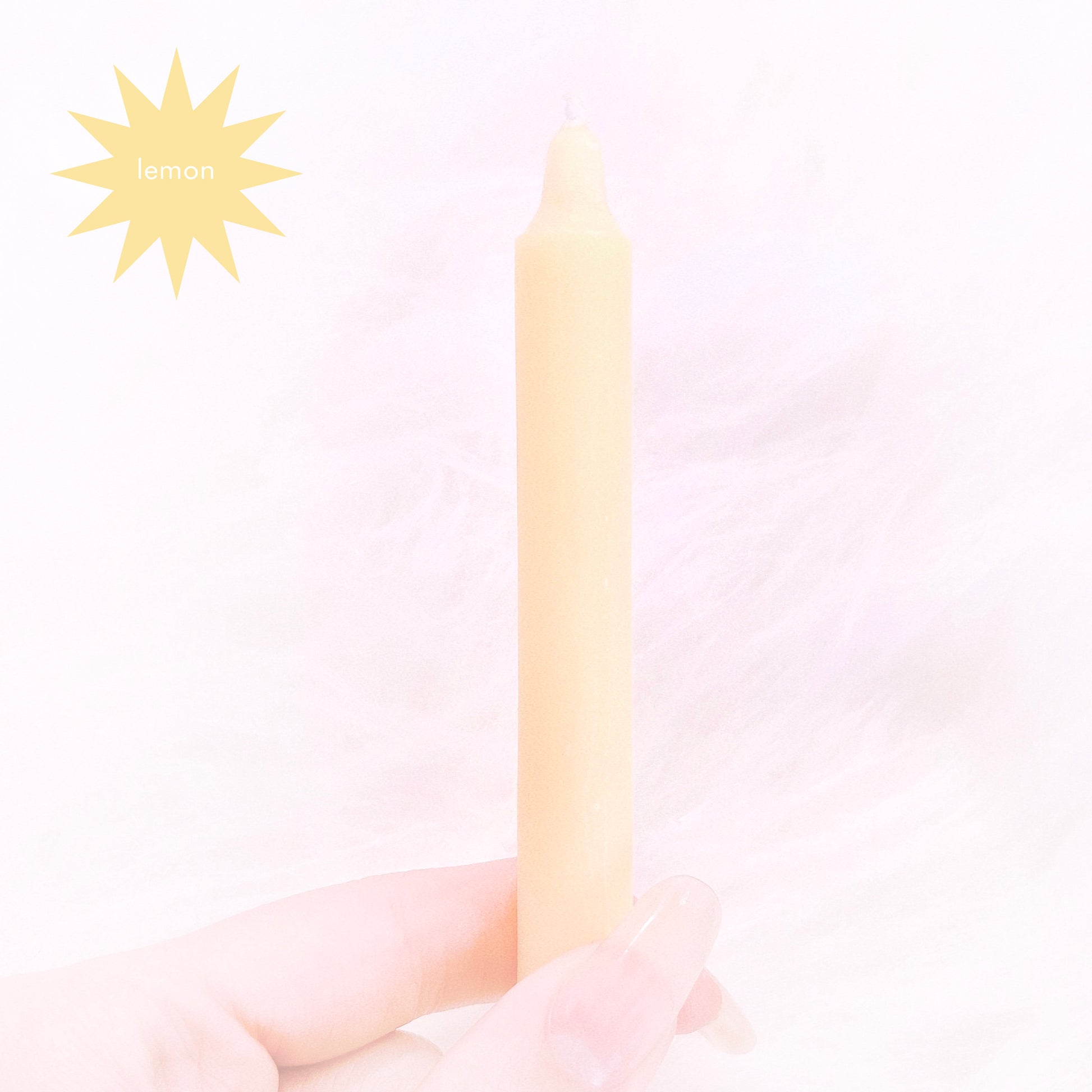 lemon yellow wish candle