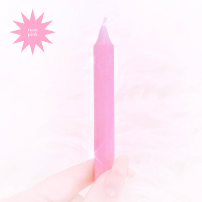 rose pink wish candle